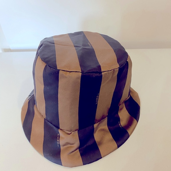 Fendi Bucket Hat Pequin Silk Sz Small - Picture 1 of 10